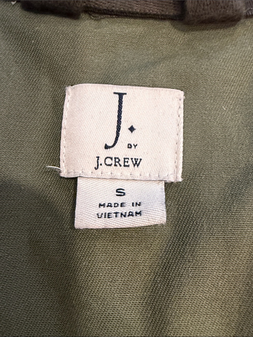 J. By J. Crew Green Military Jacket with Gold Accents Size Small - C54-040 - Picture 2 of 7